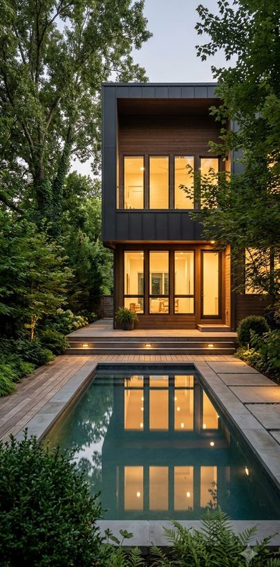 Two-story home + lap pool