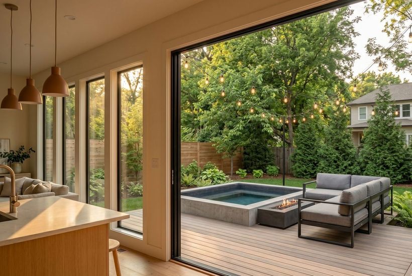 Living + kitchen